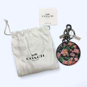 Coach New 2016 Floral Mirror Keychain